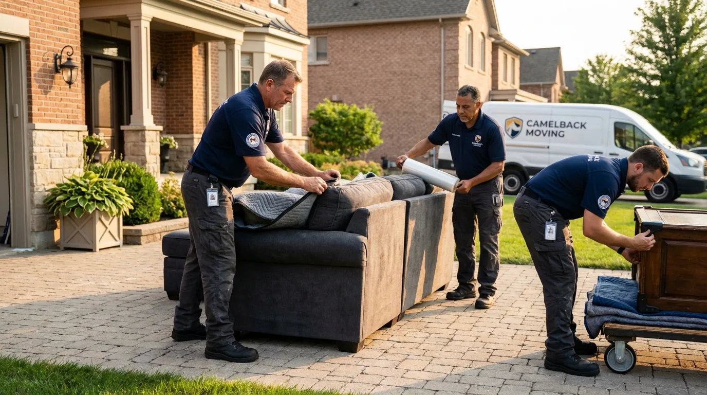 Large estate moving crew wrapping furniture in Erlanger, KY